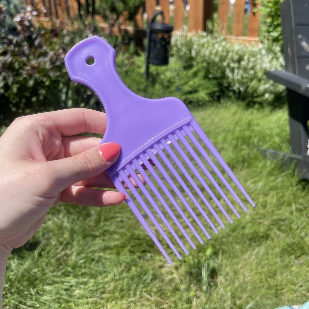 Vintage Purple Lift Comb Hair Pick w/ Handle Retro Hair Care USA‎ Unbreakable